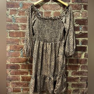 Ava James Cheetah Smock Dress